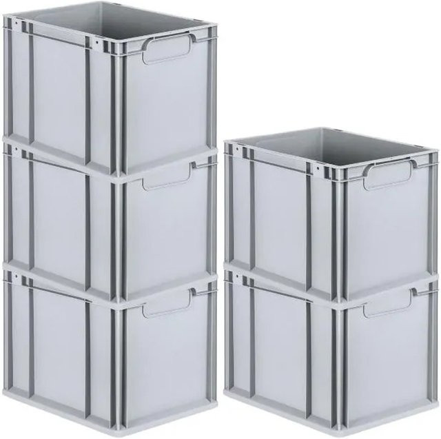 PROREGAL Spar Set 5x Eurobox Nextgen Economy Transportboxen Grau H x B x T: 32 x 30 x 40 cm - Bild 1