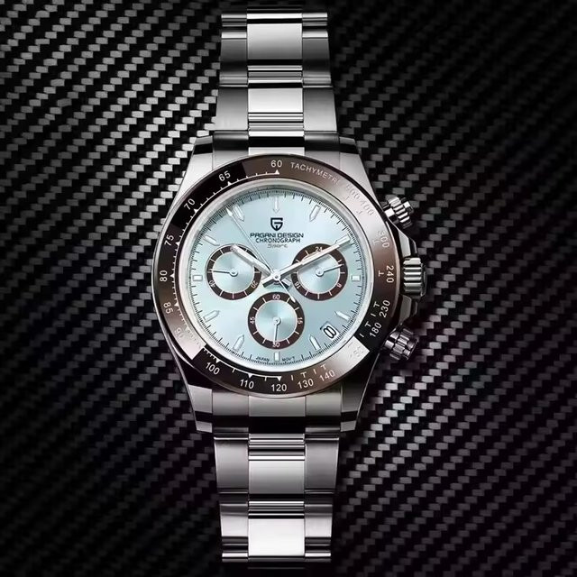 PAGANI DESIGN Chronograph, Quarz, Edelstahl, Schwarz, Herren - Bild 1