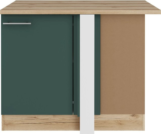 OPTIFIT Savona405 Küchen-Eck-Unterschrank in Steingrün, modern und matt beschichtet - Bild 1