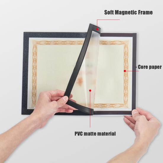 Magnetischer Bilderrahmen von YOU HOME zur Wandmontage, selbstklebender Fotorahmen in A4, Farbe Rot - Bild 3