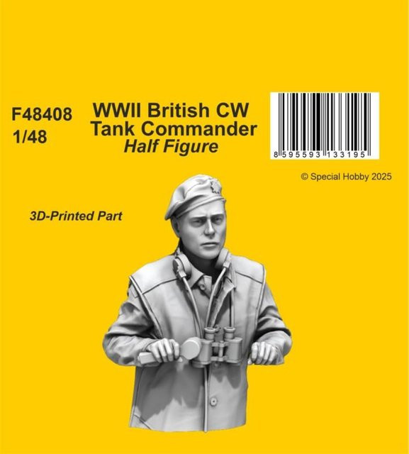 CMK WWII British CW Tank Commander / Half Figure, Einzelfigur, 1:48 - Bild 1