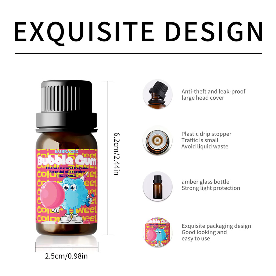 EMBRACEX Bubble Gum ätherisches Öl für Aromatherapie, 10 ml - Bild 3