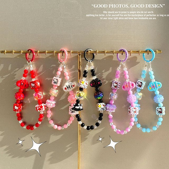 Sanrio Hello Kitty Handyhülle mit Handgelenkschlaufe und Anti-Verlust-Lanyard in Blau - Bild 1