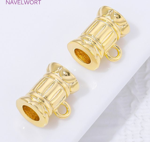 Anhängerhalter 18K vergoldetes Messing, DIY-Zubehör - Bild 1