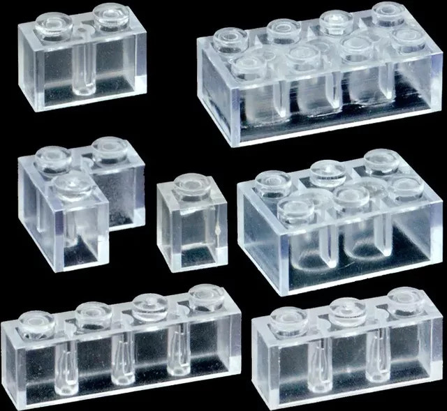 Kleine Partikel Ziegel Bausteine, Transparent, Weiß, Zubehör - Bild 1