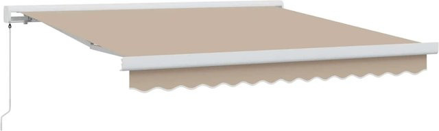 vidaXL Einziehbare Markise Beige aus Polyester und Metall B/H: 350 x 250 cm - Bild 1