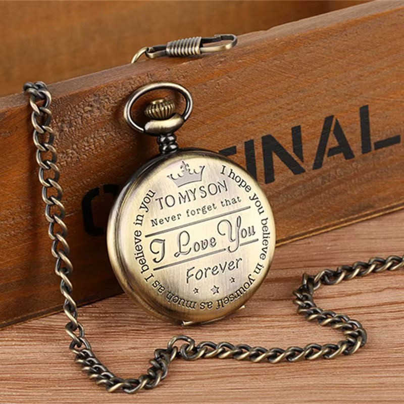 Taschenuhr Vintage, Messing, Bronze, Quarz, Kinder - Bild 2