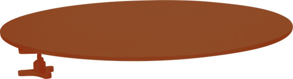 Fermob Bellevie Armlehnenregal für den Garten in Orange und Braun