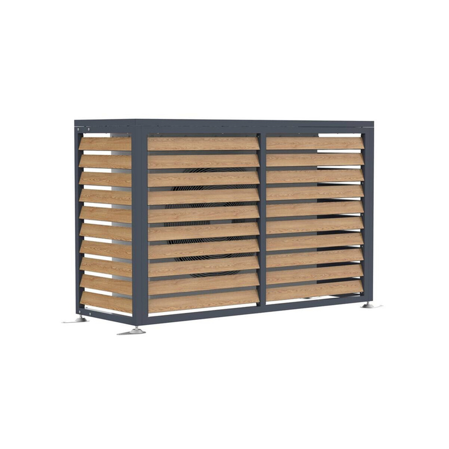 Westmann Wärmepumpenverkleidung Boxa M in Anthrazit und Holzoptik, B/H/T: 140 x 97 x 56 cm - Bild 2
