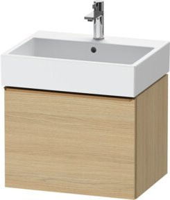 Duravit Waschtischunterschrank D-Neo wandhängend in Beige und Weiß mit einer Schublade und Türen, B/T/H: 58,4 x 44,2 x 44,0 cm - Bild 1