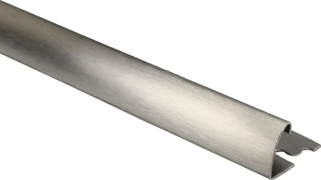 Arcansas Viertelkreis-Abschlussprofil aus Edelstahl gebürstet in Silber, Breite: 1 cm, Länge: 100 cm - Bild 1