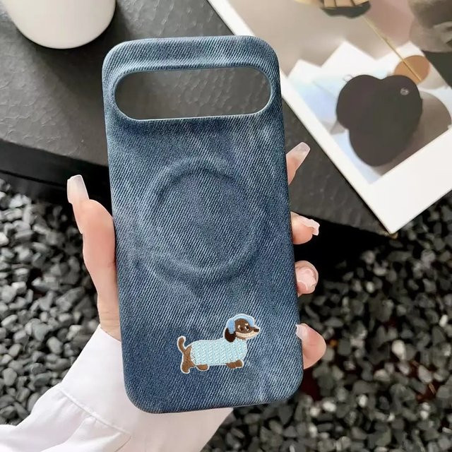 Magnetische Leder-Schutzhülle im Cowboy-Design für Google Pixel 10, 9, Pro, XL, 8, 7, A/Pro in Schwarz und Blau - Bild 1