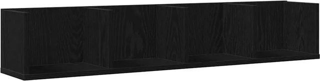 vidaXL Wandregal in Schwarz und Eichen-Optik aus Holzwerkstoff, B/T/H: 100 x 18 x 18 cm - Bild 1