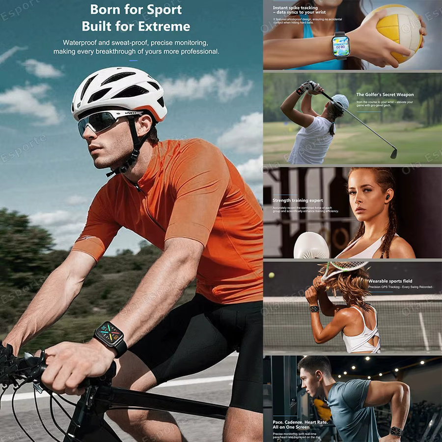 Ola Esporte Smartwatch, Schwarz, Silikon, Herzfrequenz, wasserdicht - Bild 5