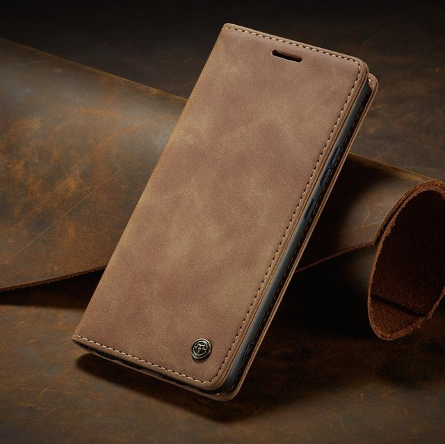 Retro Premium Leder Magnetische Klappbrieftasche Kartenetui für Xiaomi 15T Pro 14T 13T POCO M7 Pro X7 F7 Pro Ultra in Braun - Bild 1