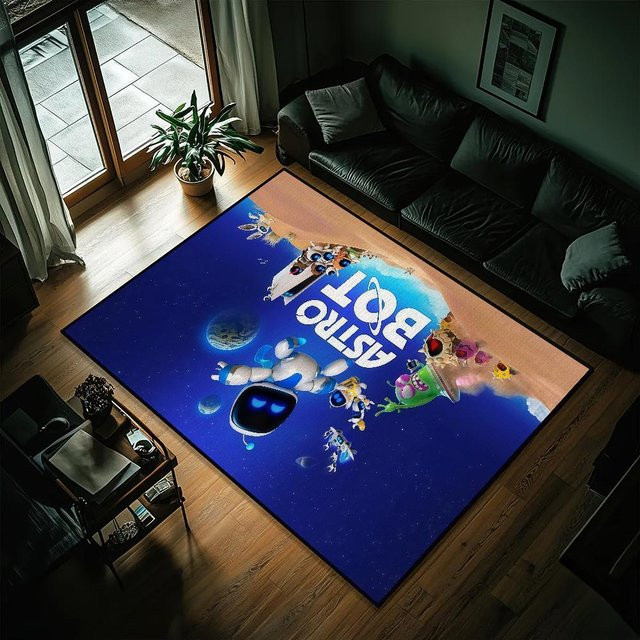 Karpetti Bodenmatte A-Astro Bot in Blau, B/T: 80 x 50 cm - Bild 1