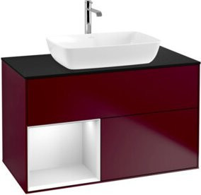 V&B Waschtischunterschrank Finion 100 Wandbeleuchtung in Weiß lackiert B/T/H: 100 x 50,1 x 50,1 cm - Bild 1