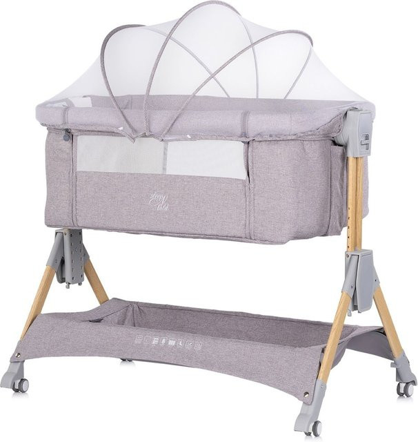 Chipolino Beistellbett Sleep´n Fold mit Matratze, Wickelauflage und Schwingfunktion in Hellgrau - Bild 1