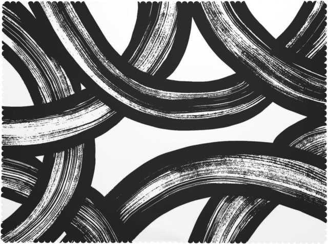 Waschbare Tischdecke von JMG Household Supplies mit modernem abstrakten geometrischem Muster in Schwarz-Weiß, rechteckig, B/T: 100 x 160 cm - Bild 1