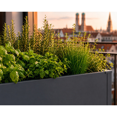 KGT Hochbeet UrbanGrow aus Stahl in Anthrazit-Grau, B: 51 cm, T: 101 cm, H: 78 cm - Bild 4