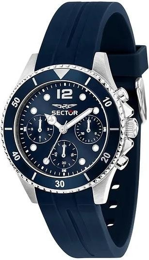 Sector Herrenuhr, Quarz, Silikonarmband, Blaues Zifferblatt, 39 mm - Bild 1