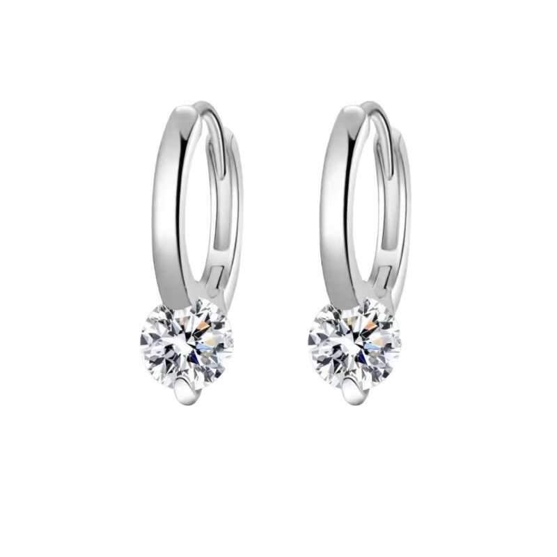 SAY Ohrringe 925 Sterlingsilber, Moissanit, Damen - Bild 3
