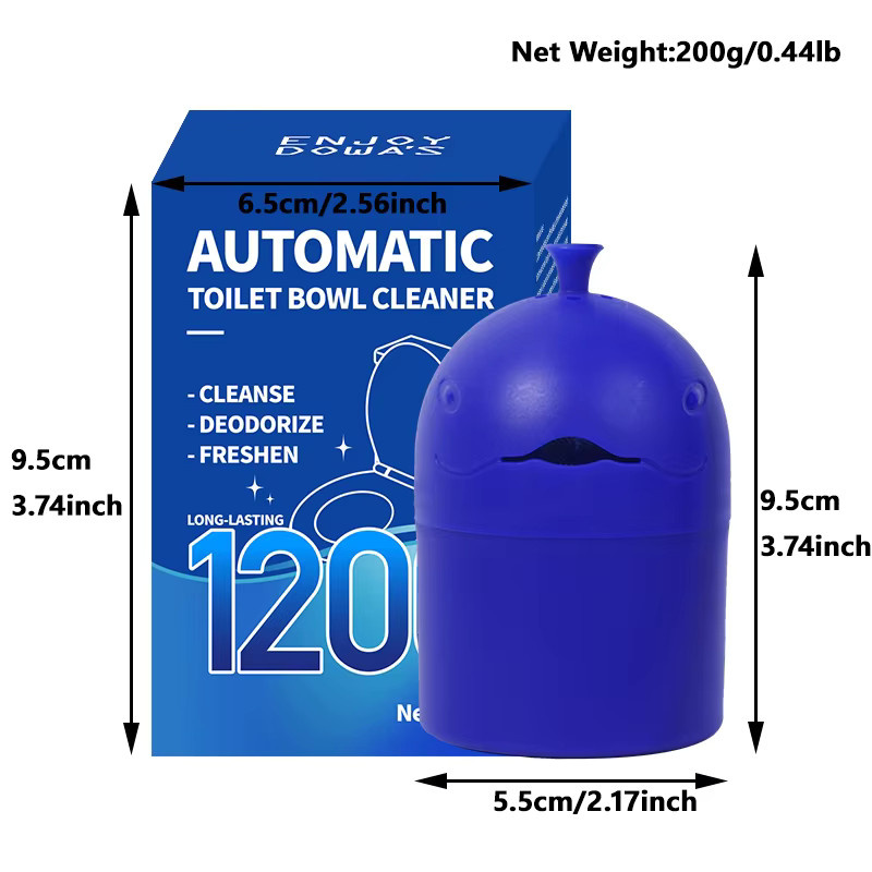 ENJOY DOWA Automatischer Toilettenreiniger im Wal-Design, Blau, 150 g Gel - Bild 2