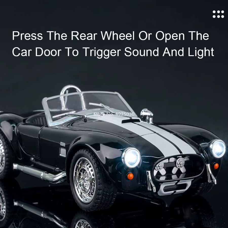 RMZ city Shelby Cobra Supra, Modell, 1:22, Metall, mit Musik - Bild 2