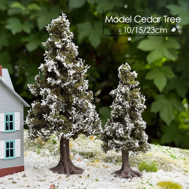 Zedernholzmodell Winterlandschaft, Sandtischmodell, aus Holz - Bild 1