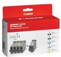 Canon LUCIA Ink Value Pack PGI-9MBP Multipack Tintenbehälter für PIXMA Pro9500 und Pro9500 Mark II mit Magenta, Mattschwarz, Cyan, Grün und Rot - Bild 1