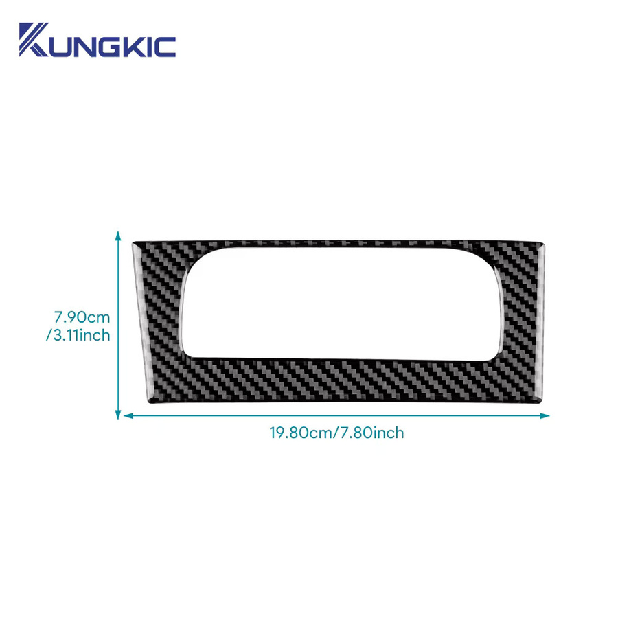 KUNGKIC Carbon-Look USB-C Ladeport Rahmen Aufkleber für KIA Sportage NQ5 in Schwarz - Bild 3