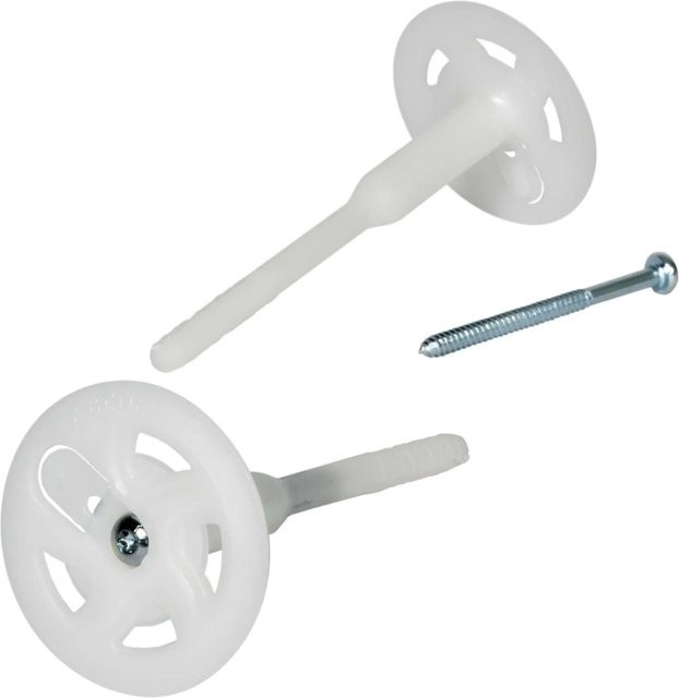 PROTEKTOR Dämmstoff-Schraubdübel für WDVS Fassadendämmung, Farbe: Weiß, Durchmesser: 8 mm, Länge: 140 mm - Bild 1