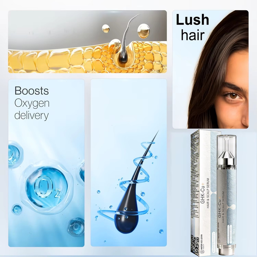 Water Ice Levin Haar- & Kopfhautserum mit Hyaluronsäure, Kollagen, Keratin & Biotin - Bild 2