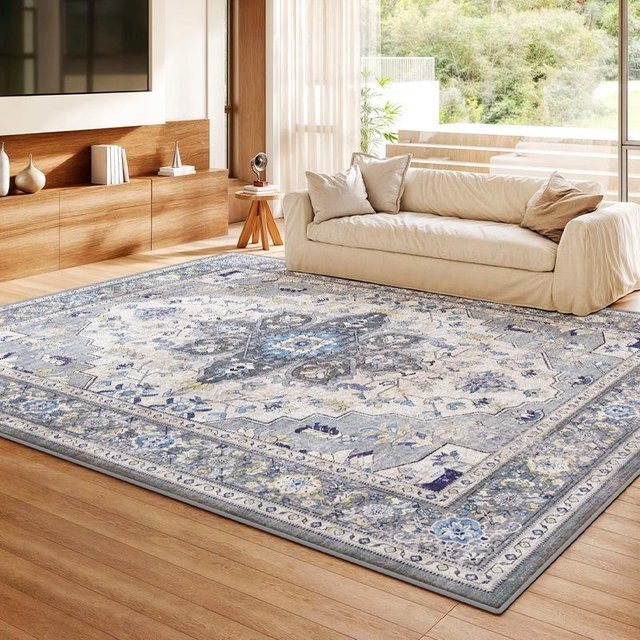 Lodestar Teppich Läufer im Vintage Persischen Stil mit floralem Muster, rutschfest und mehrfarbig, B/T: 60 x 40 cm - Bild 1