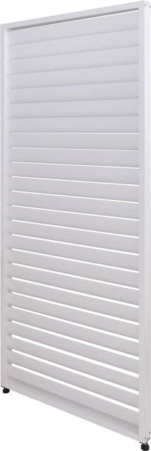 BERLINLODGE Lamellenwand für Pergola aus Aluminium in Weiß, H x B: 220 x 90 cm - Bild 1