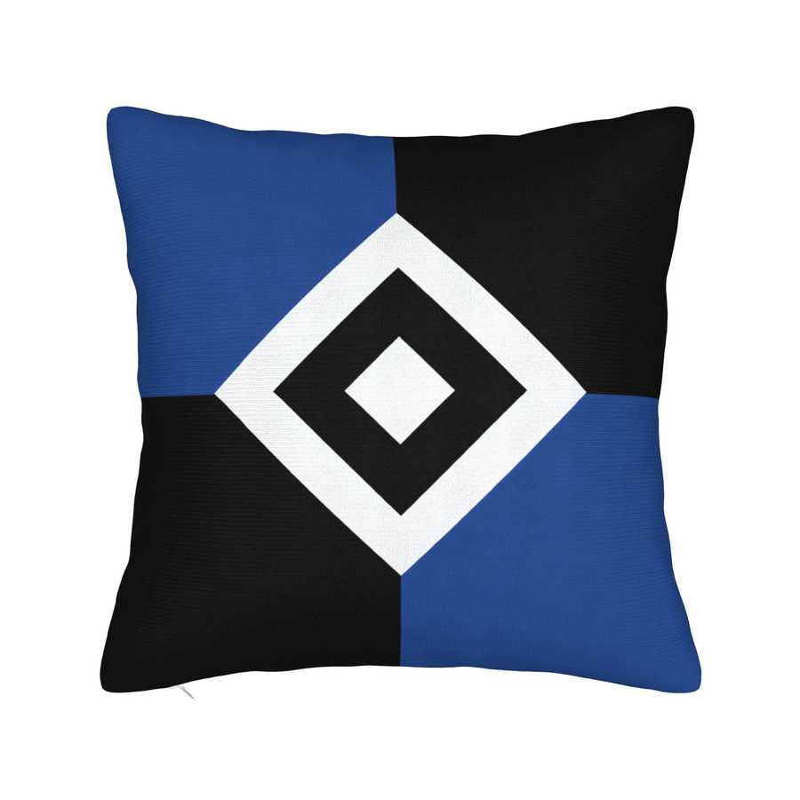 JMG Clothing Kissenbezug Hamburger Sportverein HSV Karomuster mit Reißverschluss, B/B: 45 x 45 cm - Bild 2