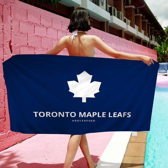 Dalangpa Strandtuch Toronto Maple Leafs Multicolor, Mikrofaser, schnelltrocknend und sandfrei, B: 30 cm, H: 60 cm - Bild 1