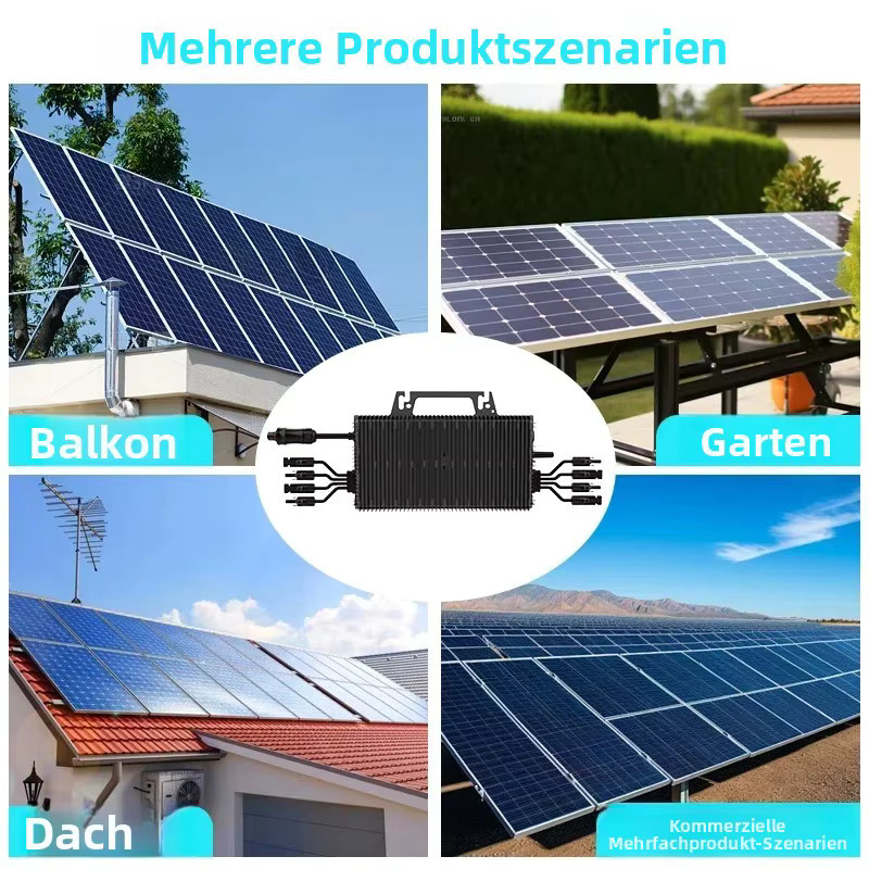 Sukflow Balkon-Solar-Mikrowechselrichter 2400W mit 4 MPPT, Plug-and-Play, WLAN-Überwachung und IP67 Schutz, Schwarz - Bild 5
