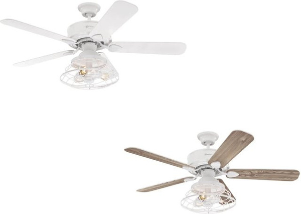 Westinghouse Barnett Deckenventilator in Weiß mit LED-Beleuchtung und Fernbedienung, Durchmesser: 122 cm