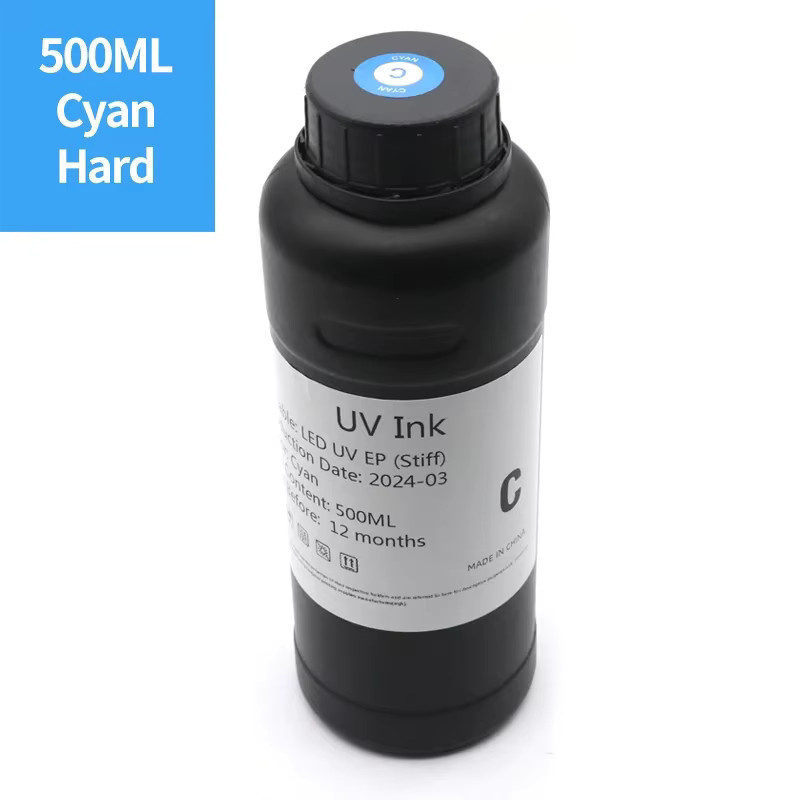 XiongCai DAT 500ML UV-Tinte für LED-Drucker kompatibel mit Epson i3200 i1600 XP600 L800 L805 L1800 TX800 1390 DX5 DX7 Druckköpfe - Bild 4