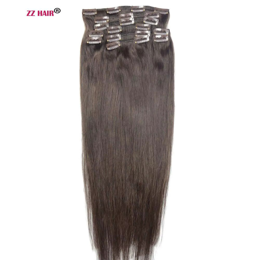 ZZHAIR Haarverlängerungen Clips, 10-teiliges Set, glatt, 120–200 g - Bild 2