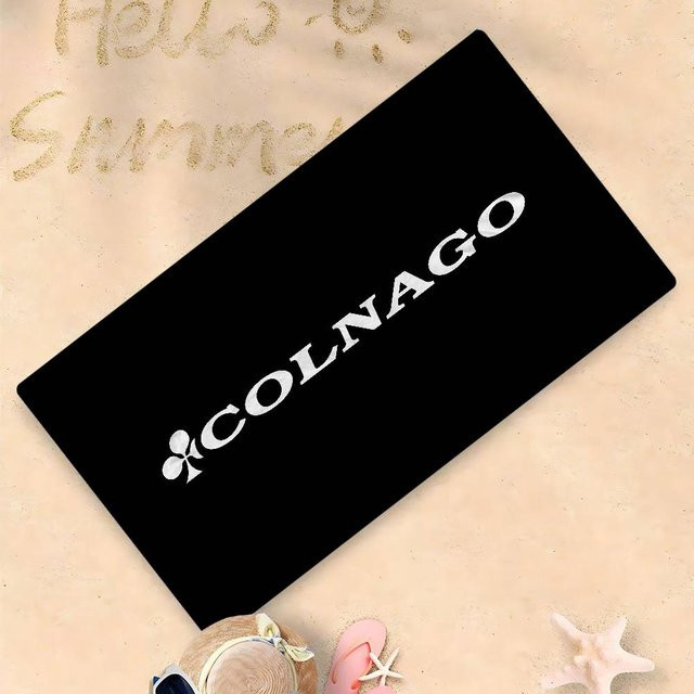 C-Colnago Mikrofaser Strandtuch mit Logo-Print in Weiß, B: 30 cm, H: 60 cm - Bild 1