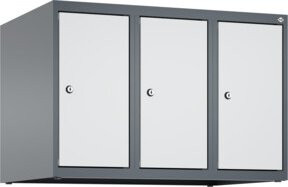 C+P Aufsatzschrank 7016 mit Stahl-Türen in Lichtgrau und 3 Zylinderschlössern - Bild 1