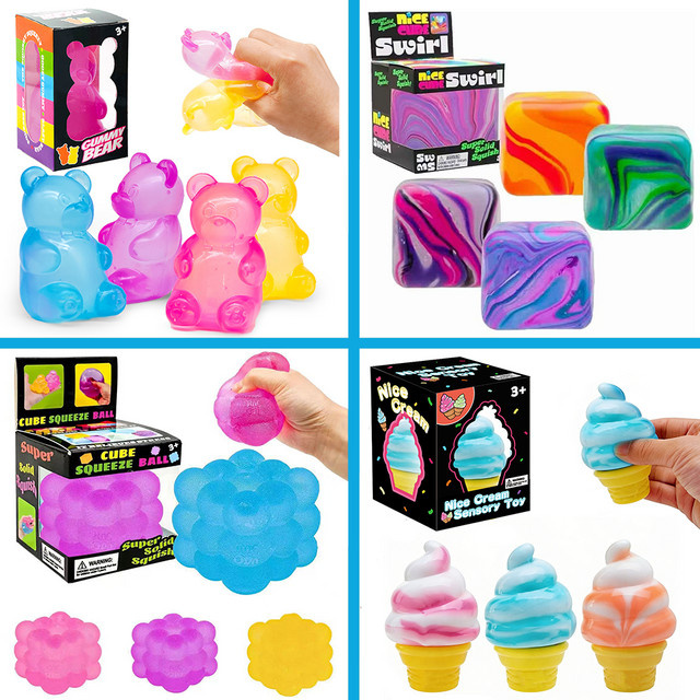 Bandai Bunte Würfel-Quetschbären, Stressabbau-Spielzeuge - Bild 1