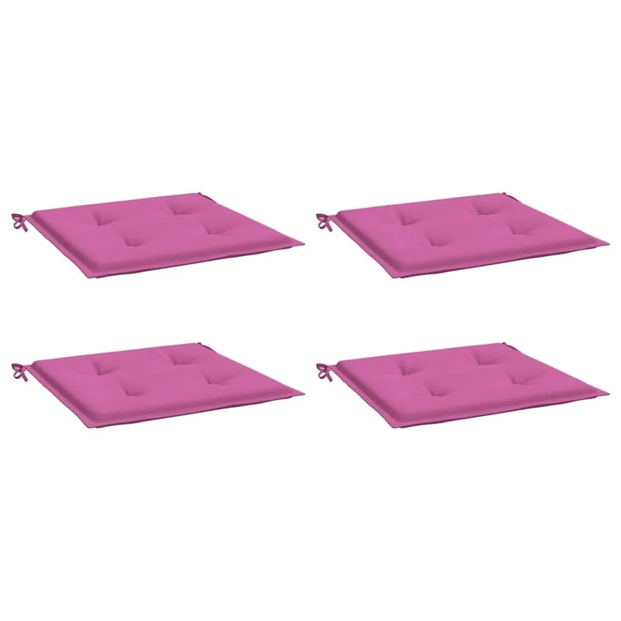 vidaXL Gartenstuhl-Kissen Set 4 Stück Rosa aus wasserabweisendem Oxford-Gewebe, B/B: 50 x 50 cm - Bild 2