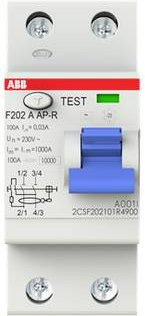 ABB FI-Schutzschalter F202A-100/0,03AP-R RCD 100A 230V in Weiß - Bild 1