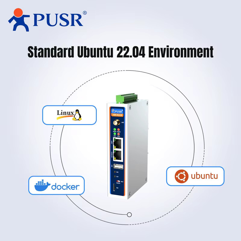 PUSR USR-EG228 Lüfterloser ARM Mini-PC Linux-Server RK3506J in Silber mit 512MB DDR3, Ubuntu 22.04, 2RS485/CANFD und Edge Computing Funktionen - Bild 2