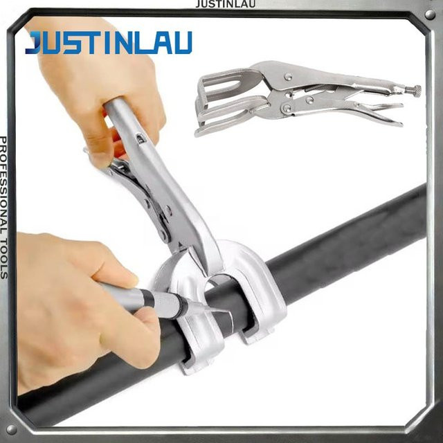 2er-Set JUSTINLAU Hochleistungs-Rohrschweißzangen in Silber, 9 Zoll industrielle Klemmen - Bild 1