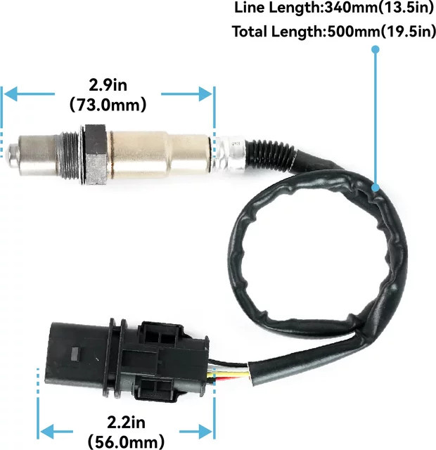 Bosch LSU4.9 O2 UEGO Breitband-Sauerstoffsensor Luft-Kraftstoff-Verhältnis-Sensor in Silber - Bild 1