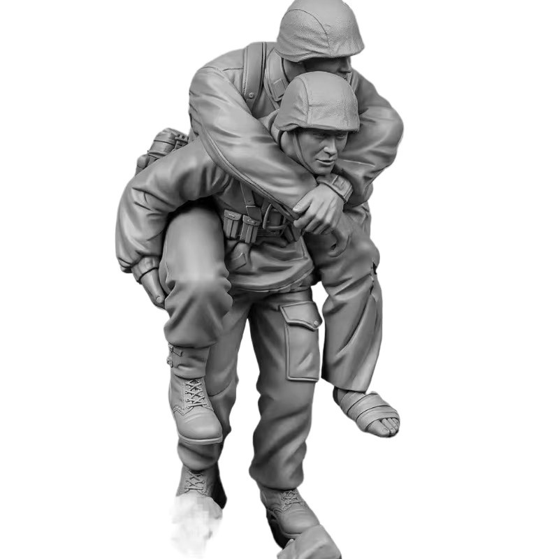 BAANFU Harzfigur Soldat, Modellbausatz, Maßstab 1:35, unbemalt - Bild 2